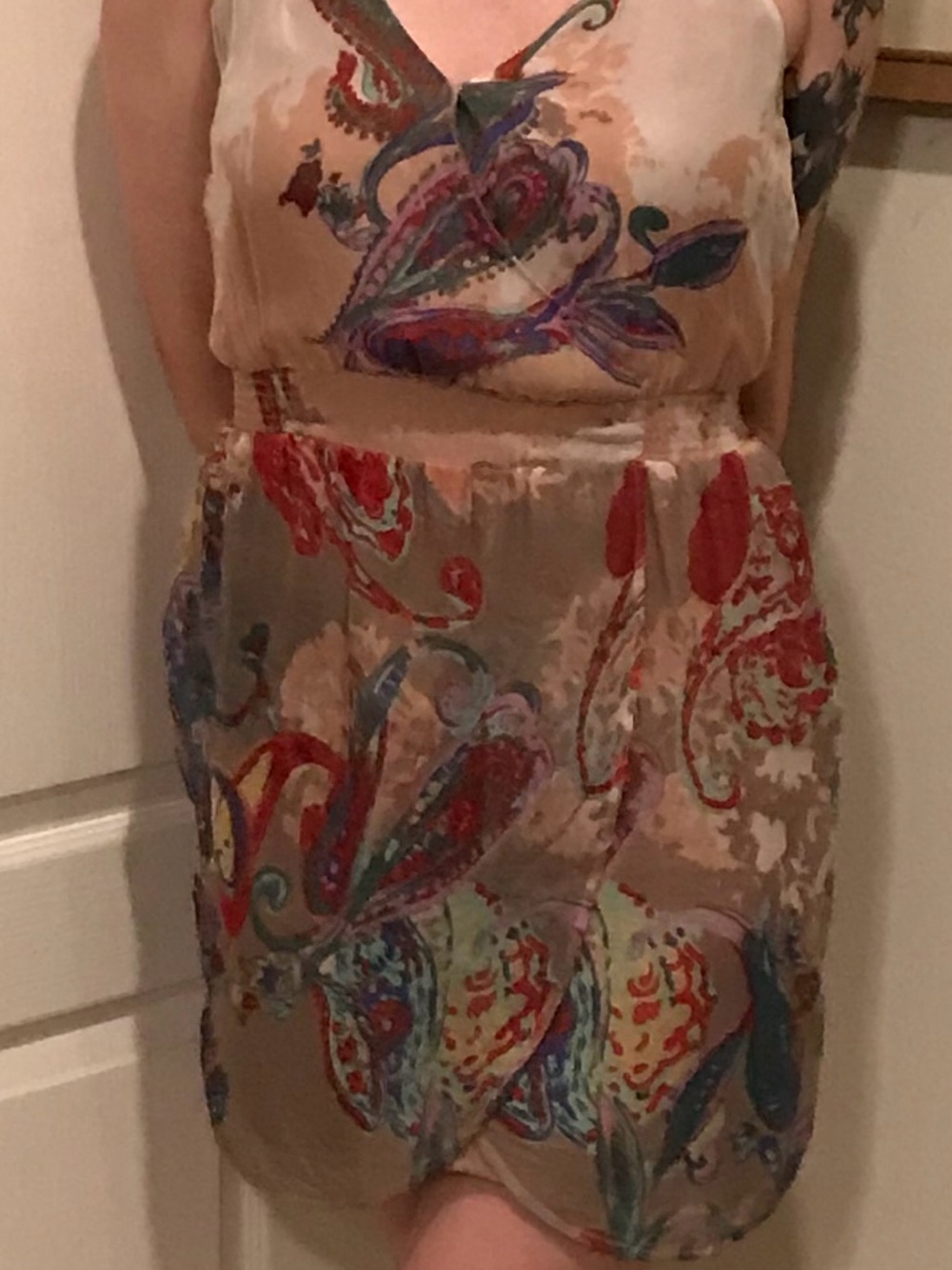 charlie jade Beige Multicolor Paisley Halter Dress - Picture 5 of 6